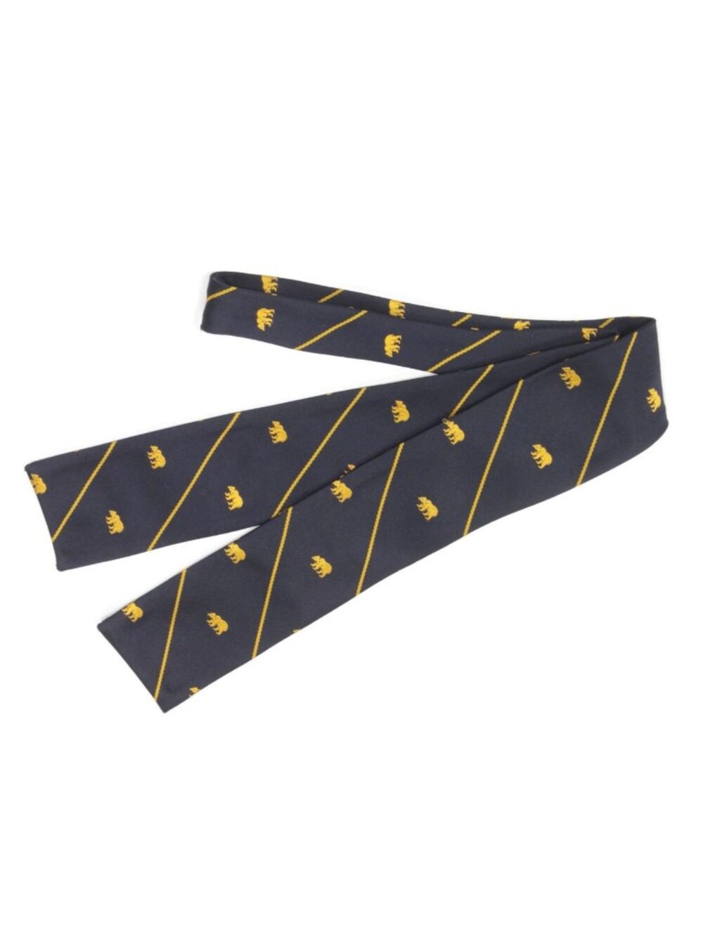 Vtg Cal Berkeley Golden Bears on Blue George J. Good Silk Blend Bow Tie